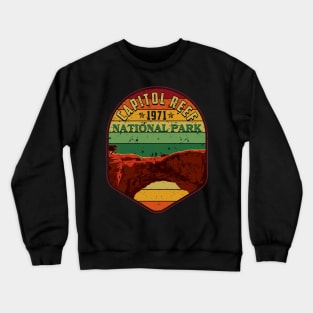 Capitol Reef National Park Camping Lover Vintage Crewneck Sweatshirt